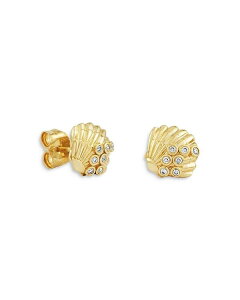 �V�h�j�[�G���@�� ���f�B�[�X �A�N�Z�T���[ �s�A�X�E�C�������O Sydney Evan 14K Yellow Gold Clam Shell Stud Earrings with Diamonds Gold �S�[���h