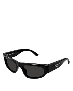oVAK fB[X ANZT[ TOXEACEFA Balenciaga Logo Rectangular Sunglasses, 56mm Black