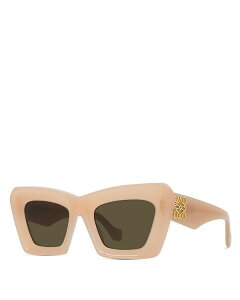 yz Gx fB[X TOXEACEFA ANZT[ Anagram Cat Eye Sunglasses 52mm Pink/Brown Mirrored