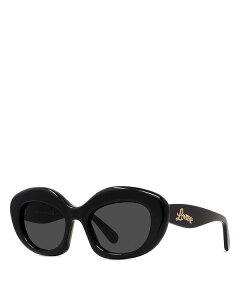 Gx fB[X ANZT[ TOXEACEFA Loewe Curvy Cat Eye Sunglasses 51mm Black/Smoke ubN