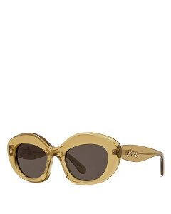 yz Gx fB[X TOXEACEFA ANZT[ Curvy Cat Eye Sunglasses 51mm Green/Brown
