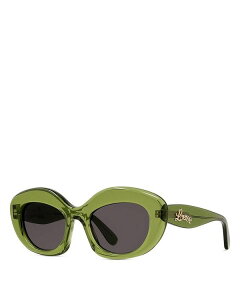 yz Gx fB[X TOXEACEFA ANZT[ Curvy Cat Eye Sunglasses 51mm Green/Smoke