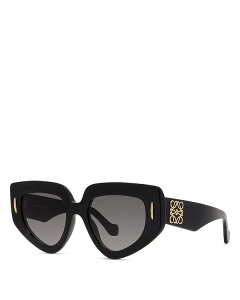 Gx fB[X ANZT[ TOXEACEFA Loewe Anagram Geometric Sunglasses 51mm Black/Smoke Gradient ubN