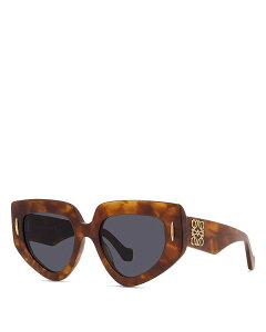Gx fB[X ANZT[ TOXEACEFA Loewe Anagram Geometric Sunglasses 51mm Havana