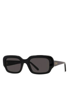 Gx fB[X ANZT[ TOXEACEFA Loewe Slim Rectangular Sunglasses 54mm Black/Smoke ubN