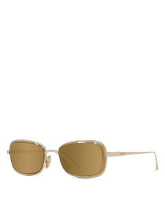 Gx fB[X ANZT[ TOXEACEFA Loewe Metal Anagram Geometric Sunglasses 54mm Gold/Brown Mirrored uE