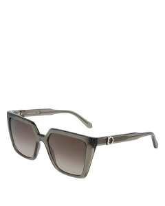 yz tFK fB[X TOXEACEFA ANZT[ Renew Gancini Square Sunglasses 54mm Transparent Khaki