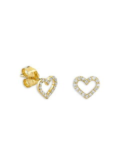 �V�h�j�[�G���@�� ���f�B�[�X �A�N�Z�T���[ �s�A�X�E�C�������O Sydney Evan 14K Yellow Gold Diamond Small Open Heart Earrings Gold �S�[���h