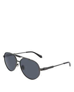 yz tFK fB[X TOXEACEFA ANZT[ Aviator Brow Bar Sunglasses 62mm Matte Dark Gunmetal