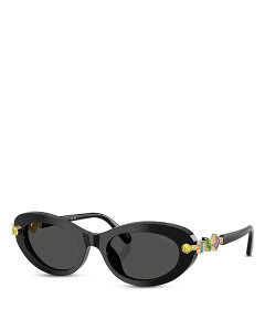 XtXL[ fB[X ANZT[ TOXEACEFA Swarovski Oval Sunglasses 53mm Black ubN