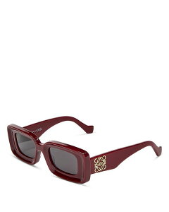 yz Gx fB[X TOXEACEFA ANZT[ Anagram Rectangle Sunglasses 46mm Red/Smoke