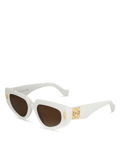 yz Gx fB[X TOXEACEFA ANZT[ Anagram Geometric Sunglasses 51mm Ivory/Brown
