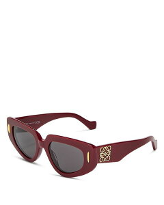 yz Gx fB[X TOXEACEFA ANZT[ Anagram Geometric Sunglasses 51mm Red/Smoke