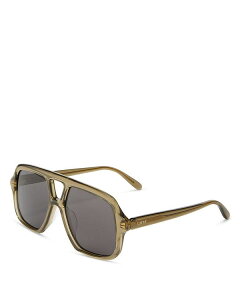 yz Gx fB[X TOXEACEFA ANZT[ Aviator Sunglasses 54mm Green/Smoke