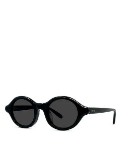 Gx fB[X ANZT[ TOXEACEFA Loewe Slim Round Sunglasses 48mm Black/Smoke ubN