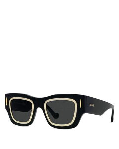 yz Gx fB[X TOXEACEFA ANZT[ Signature Black Geometric Sunglasses 53mm Black/Smoke