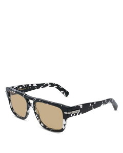 tFK fB[X ANZT[ TOXEACEFA FERRAGAMO Double Bridge Square Sunglasses 56mm Black Tortoise ubN