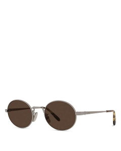 yz Gx fB[X TOXEACEFA ANZT[ Slim Oval Sunglasses 48mm Ruthenium/Green