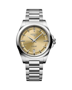 �����W�� ���f�B�[�X �A�N�Z�T���[ �r���v Longines Conquest Sunray Champagne Watch 38mm Gold/Silver �S�[���h