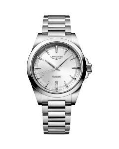 �����W�� ���f�B�[�X �A�N�Z�T���[ �r���v Longines Conquest Sunray Silver Watch 38mm Silver �V���o�[