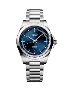 �����W�� ���f�B�[�X �A�N�Z�T���[ �r���v Longines Conquest Sunray Blue Watch 38mm Blue/Silver �u���[