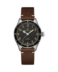 �n�~���g�� ���f�B�[�X �A�N�Z�T���[ �r���v Hamilton Khaki Aviation Pioneer Watch 38mm Black/Brown �u���b�N
