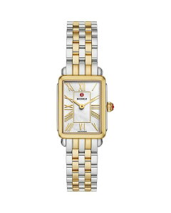 �~�b�V�F�� ���f�B�[�X �A�N�Z�T���[ �r���v MICHELE Deco Park Two Tone 18K Gold Plated Watch 23mm x 29mm Silver/Two Tone �V���o�[
