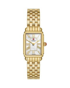 �~�b�V�F�� ���f�B�[�X �A�N�Z�T���[ �r���v MICHELE Deco Park 18K Gold Plated Watch 23mm x 29mm White/Gold �z���C�g