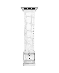 ~bVF fB[X ANZT[ rv U[ MICHELE White Leather Bracelet Band for Apple Watch 38-49mm White zCg