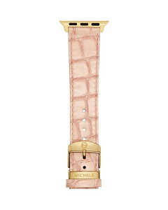~bVF fB[X ANZT[ rv U[ MICHELE Ballet Pink Leather Bracelet Band for Apple Watch 38-49mm Pink sN