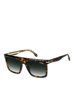 J[i fB[X ANZT[ TOXEACEFA Carrera Rectangle Flat Top Sunglasses 56mm Havana/Brown uE