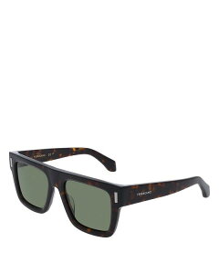 yz tFK fB[X TOXEACEFA ANZT[ Renew Rivet Oversized Square Sunglasses 53mm Dark Tortoise