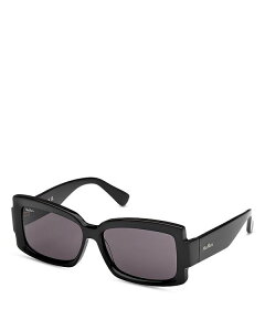 }bNX}[ fB[X ANZT[ TOXEACEFA Max Mara Lee Rectangle Sunglasses 57mm Black/Smoke ubN