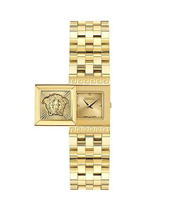 ���F���T�[�` ���f�B�[�X �A�N�Z�T���[ �r���v Versace Reveal Square Watch 18mm x 25mm Gold/Gold �S�[���h
