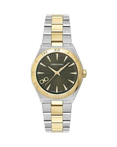 tFK fB[X ANZT[ rv FERRAGAMO Vega Upper East Watch 28mm Green/Two Tone O[