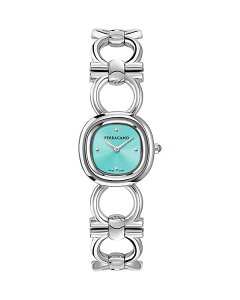 tFK fB[X ANZT[ rv FERRAGAMO Double Gancini Watch 25mm Blue/Silver u[