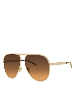�W�o���V�[ ���f�B�[�X �A�N�Z�T���[ �T���O���X�E�A�C�E�F�A Givenchy G Ride Yellow Pilot Sunglasses 62mm Gold/Brown �u���E��