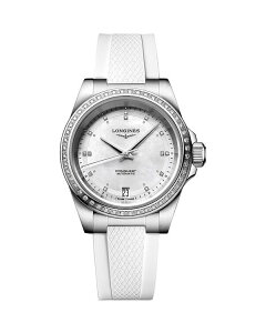 �����W�� ���f�B�[�X �A�N�Z�T���[ �r���v Longines Longine Conquest Watch 34mm White �z���C�g