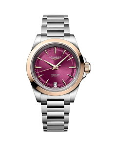 �����W�� ���f�B�[�X �A�N�Z�T���[ �r���v Longines Conquest Sunray Purple Watch 34mm Purple/Silver �p�[�v��