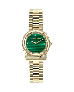 tFK fB[X ANZT[ rv FERRAGAMO Gancini Twisted Watch 28mm Green/Gold O[