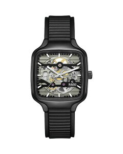 h fB[X ANZT[ rv RADO True Square Automatic Watch 38mm Black/Black ubN