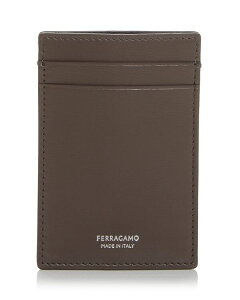tFK fB[X ANZT[ z U[ FERRAGAMO Leather Money Clip & Card Case Concrete