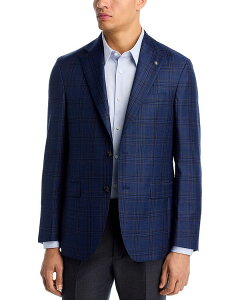 �W���b�N�r�N�^�[ ���f�B�[�X �A�E�^�[ �R�[�g ���M�����[�t�B�b�g Jack Victor Midland Plaid Regular Fit Sport Coat Mid Blue �u���[