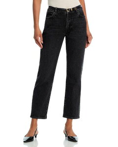 �t���[�� ���f�B�[�X �{�g���X �f�j���p���c �A���N�� �W�[���Y FRAME The Borrowed High Rise Ankle Slim Straight Jeans in Deco Deco