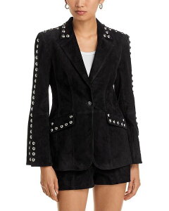 TN Zvg fB[X AE^[ WPbgEu] XG[h WPbg Cinq Sept Studded Suede Milly Jacket Black ubN