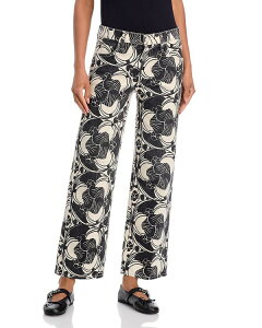 �}�U�[ ���f�B�[�X �{�g���X �f�j���p���c �A���N�� �W�[���Y MOTHER The Mid Rise Rambler Zip Ankle Jeans in Curlycue Black And Cream Curlycue Black And Cream �N���[��