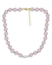 アクア レディース アクセサリー ネックレス・チョーカー・ペンダントトップ レース AQUA Beads & Cultured Freshwater Pearl Necklace 16" - Exclusive Pink ピンク