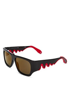 NX`Eu^ fB[X ANZT[ TOXEACEFA Christian Louboutin Square Sunglasses 57mm Red/Smoke X[N