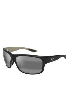 }ECW fB[X ANZT[ TOXEACEFA Maui Jim Southern Cross Square Wrap Sunglasses 63mm Soft Black/sea Blue/grey/neutral Grey ubN