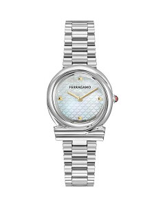 tFK fB[X ANZT[ rv FERRAGAMO Gancini Twisted Bracelet Watch 32mm Silver/Silver Vo[